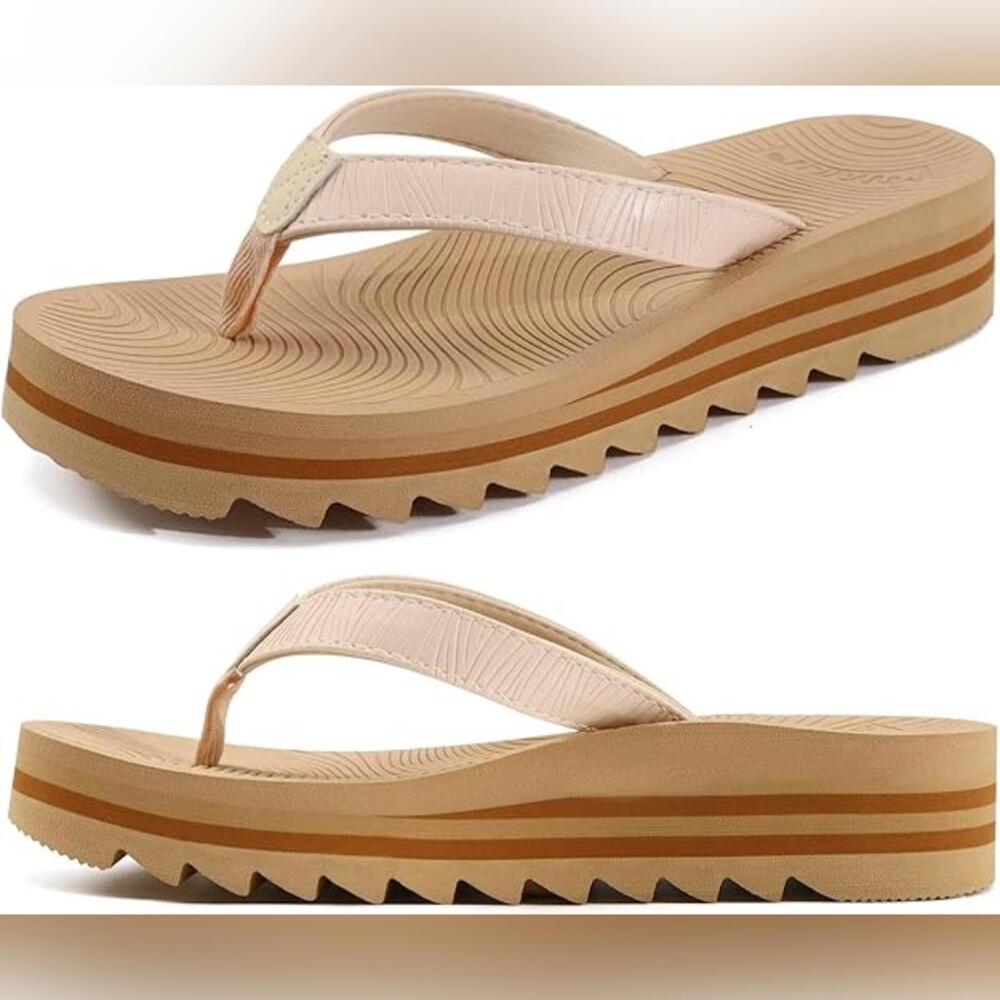 NIB Women’s KuaiLu Flip Flop Sandals - Pink/Tan